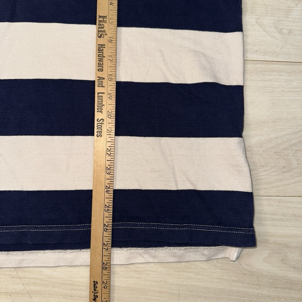 IZOD Varsity Rugby shirt Men's Navy striped long sleeve Size Large Sporty Casual - Picture 7 of 8